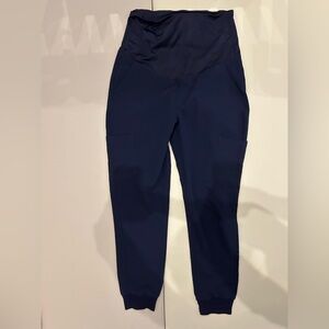 Mandala maternity jogger scrub pants in Navy size S